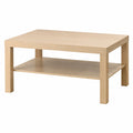 IKEA Couchtisch Lack 90x55 cm Eichenoptik weiß lasiert