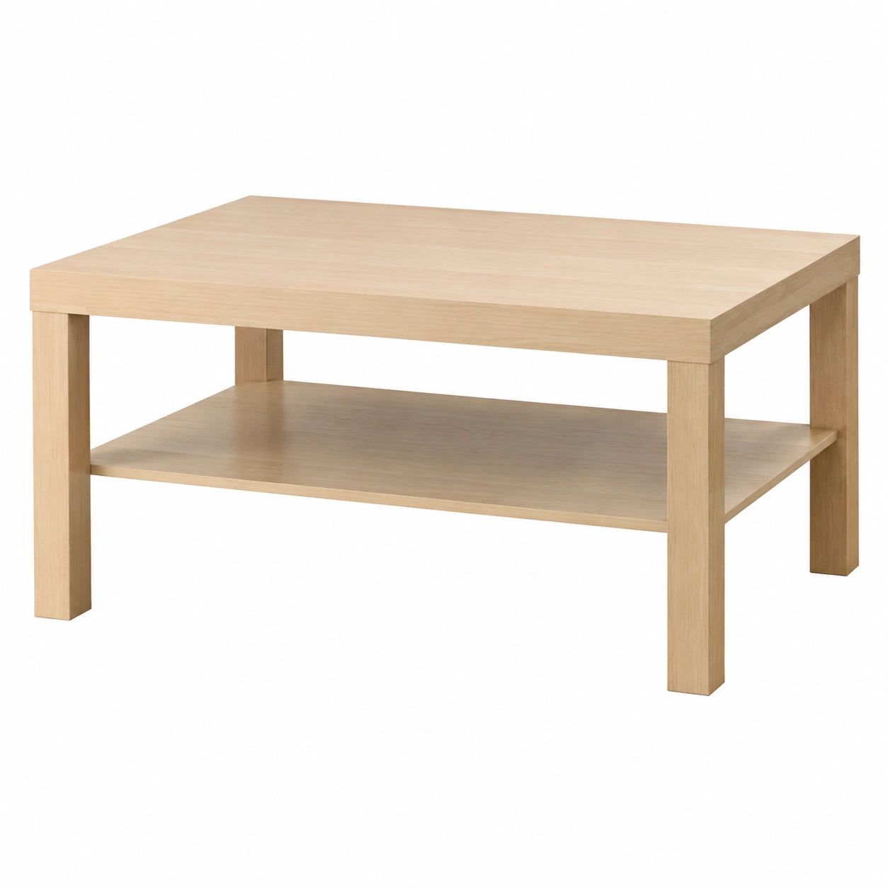 IKEA Couchtisch Lack 90x55 cm Eichenoptik weiß lasiert