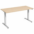 Höhenverstellbarer elektrischer Hubtisch, 1800x800 mm, Ahorn/Silber