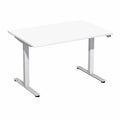 Elektrisch höhenverstellbarer Hubtisch, 1200x800mm, Weiß/Silber
