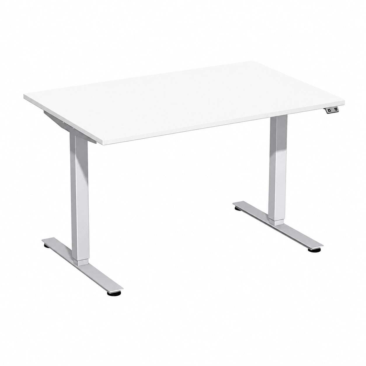 Elektrisch höhenverstellbarer Hubtisch, 1200x800mm, Weiß/Silber