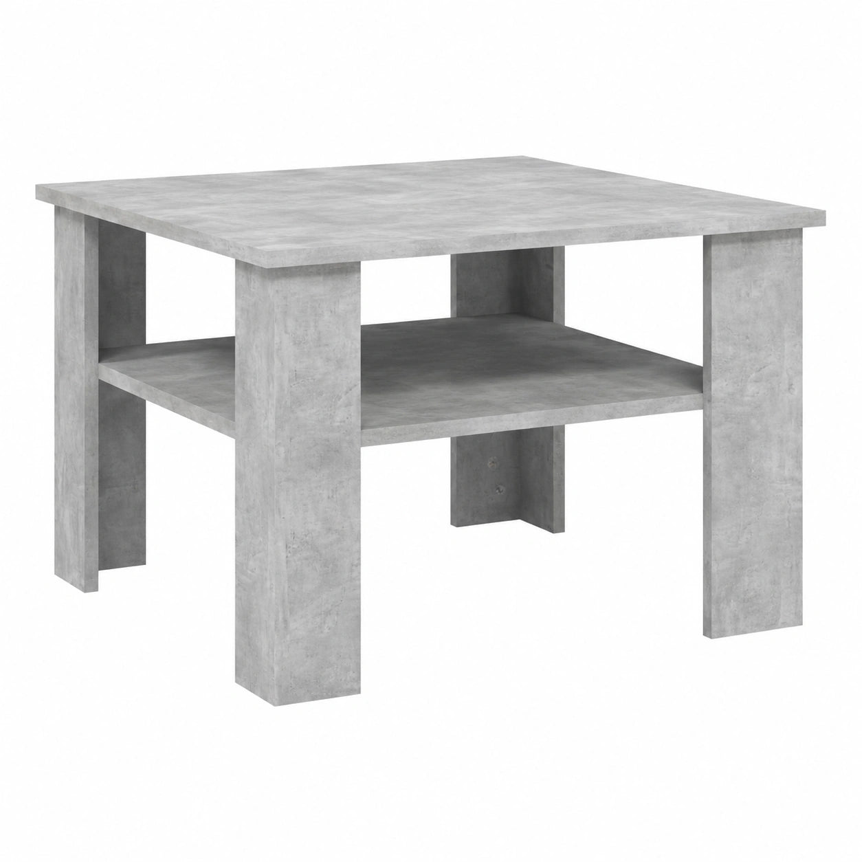 Moderner Couchtisch in Betongrau, 60x60x42 cm, für Wohnzimmer