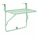 Wandmontierbarer mintgrüner Gartentisch mit Netzdesign – Perfekt für Balkon und Terrasse, Belastbarkeit bis 100 kg, wetterfest und leicht zu montieren