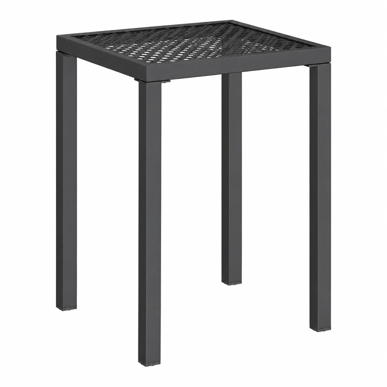 Moderner vidaXL Gartentisch aus Stahl, Mesh-Design, anthrazit, 50x50x72cm