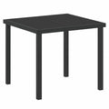 Moderner Garten-Esstisch aus Metall, Schwarz, 80x80x73 cm - Robuste Outdoor-Möbel