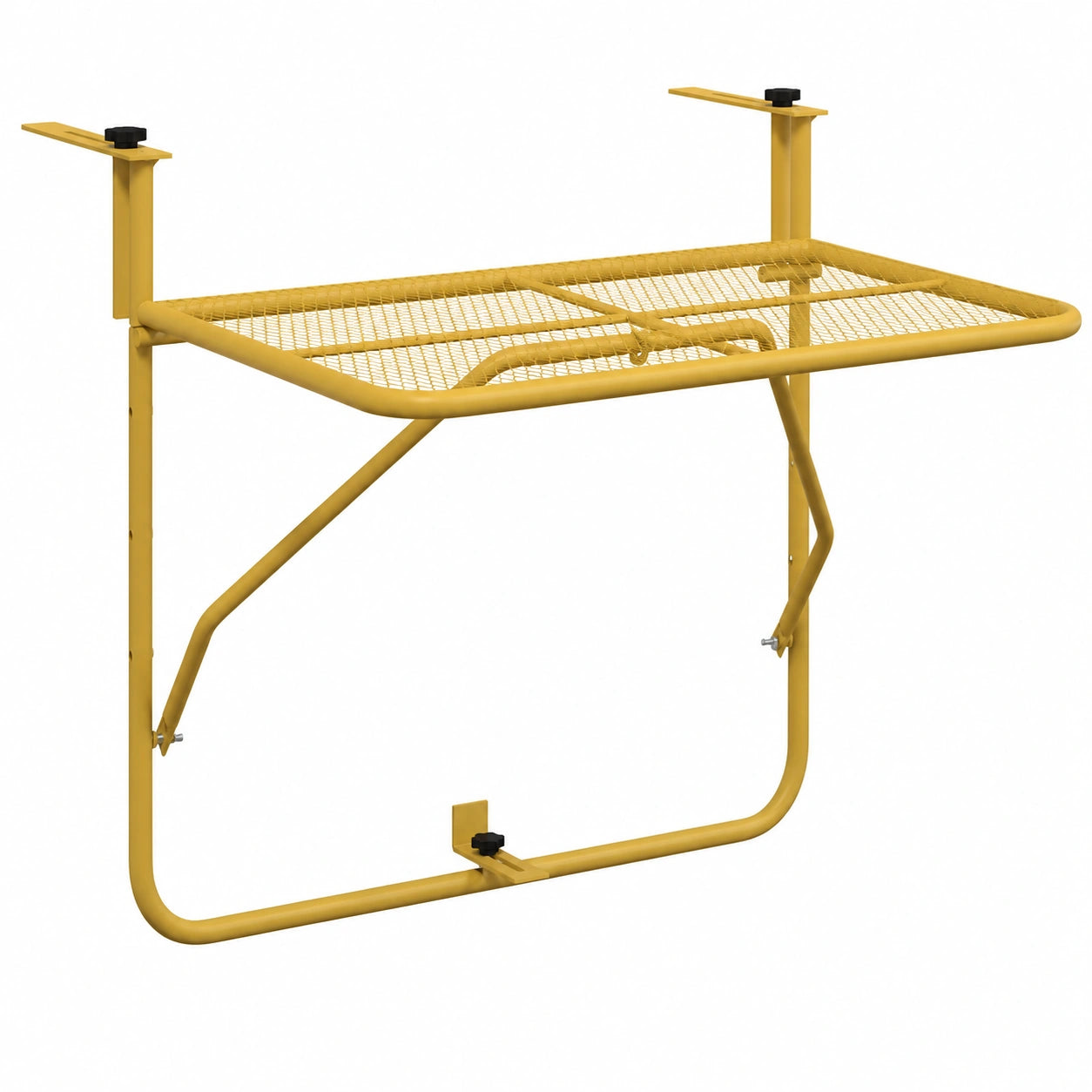 Klappbarer Hängetisch für Balkon, 60x40 cm, Stahl, Golden