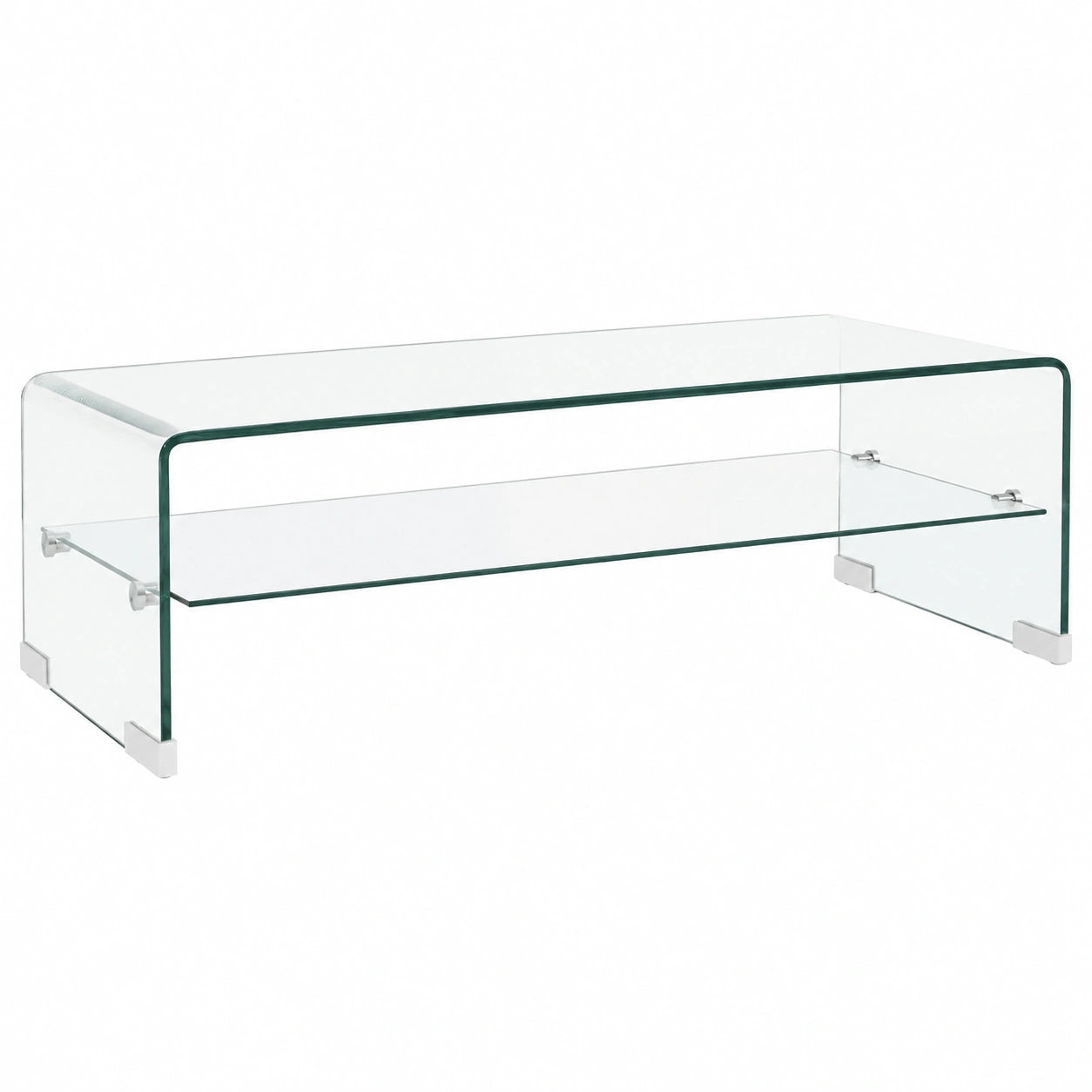 Moderner Glas-Couchtisch, 98x45x31 cm, für Wohnzimmer, Büro und Schlafzimmer