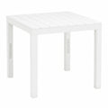 Kunststoff-Gartentisch 78x78x72 cm, Weiß, Multifunktionaler Outdoor-Tisch