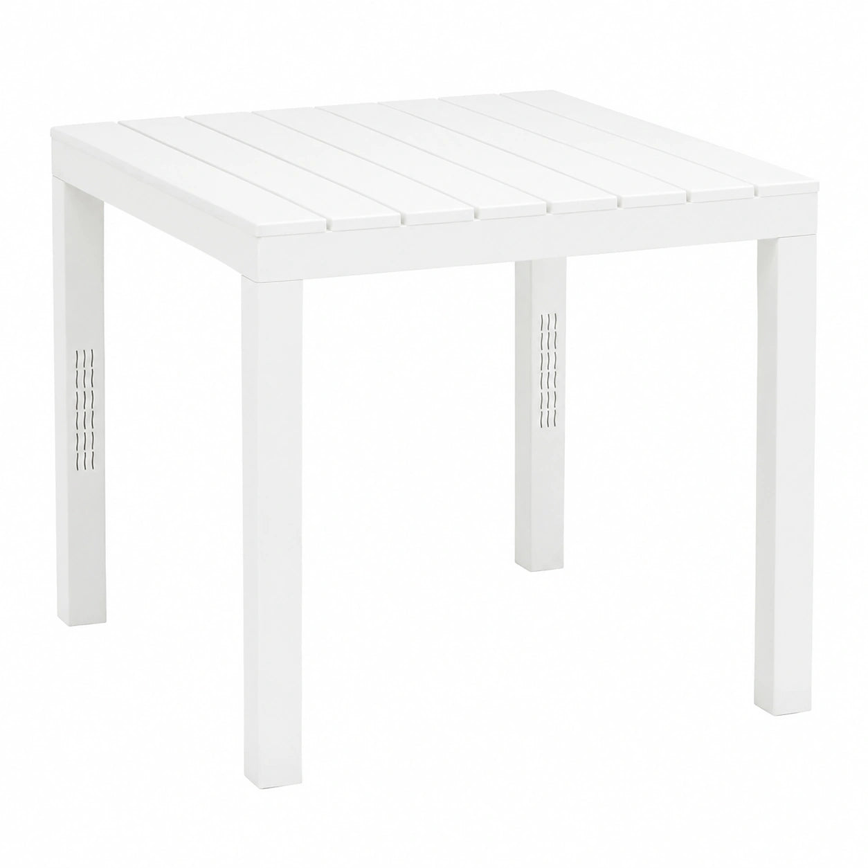 Kunststoff-Gartentisch 78x78x72 cm, Weiß, Multifunktionaler Outdoor-Tisch