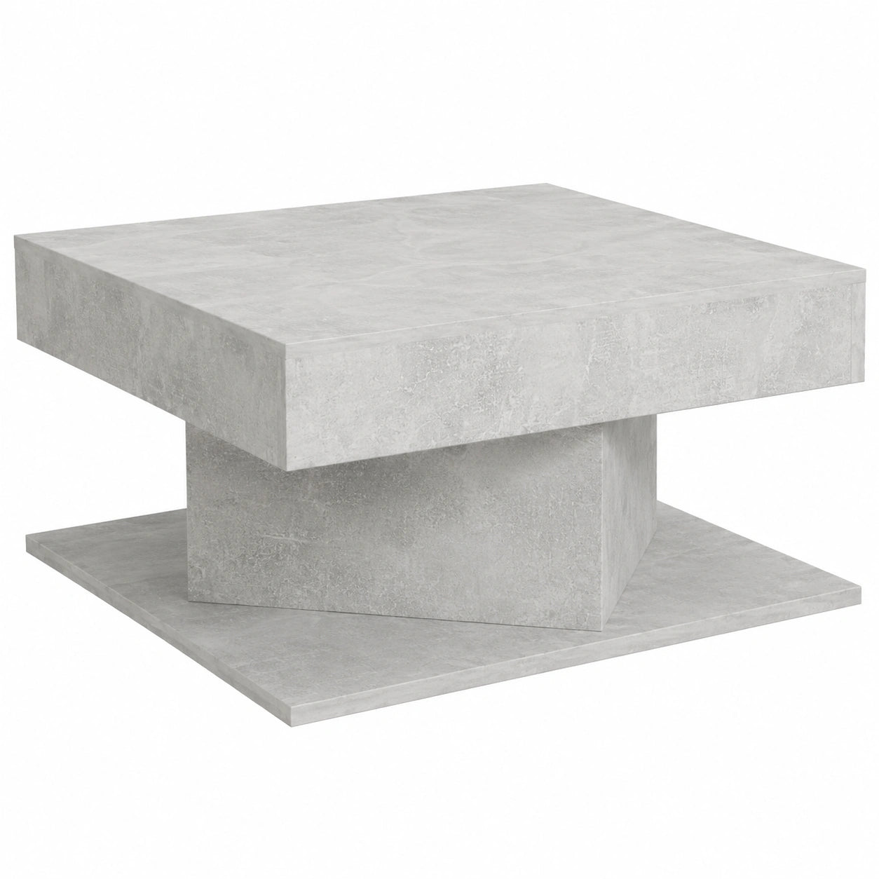 Moderner Beton-Grauer Couchtisch aus Holzwerkstoff, 57x57x30cm
