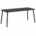 Moderner Gartentisch mit Lattenoptik, Stahlgestell, Anthrazit, 165x80x71 cm