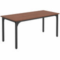 VEVOR Massiver Holzesstisch für 6-8 Personen mit stabilen Eisenbeinen, 180 cm, braun