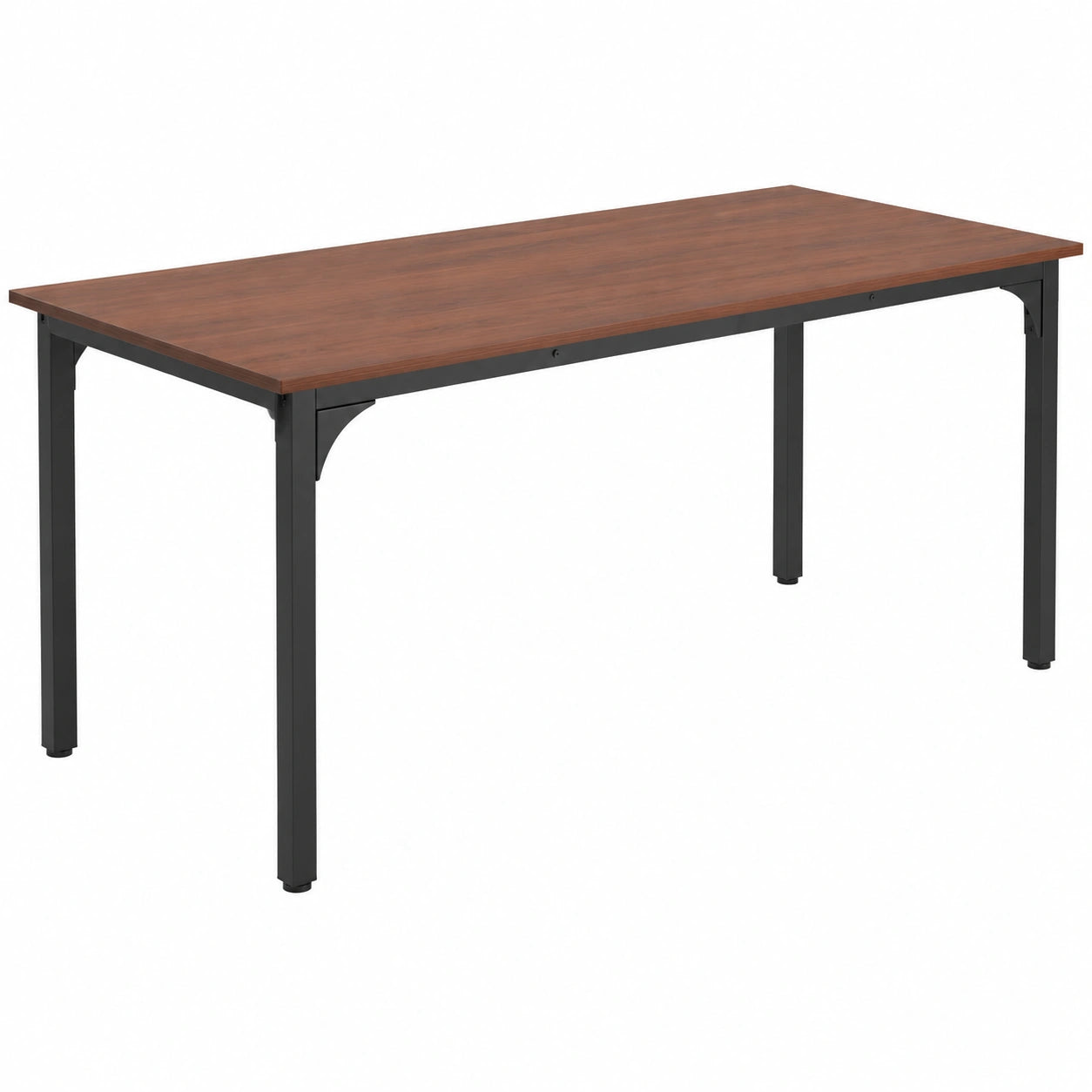 VEVOR Massiver Holzesstisch für 6-8 Personen mit stabilen Eisenbeinen, 180 cm, braun